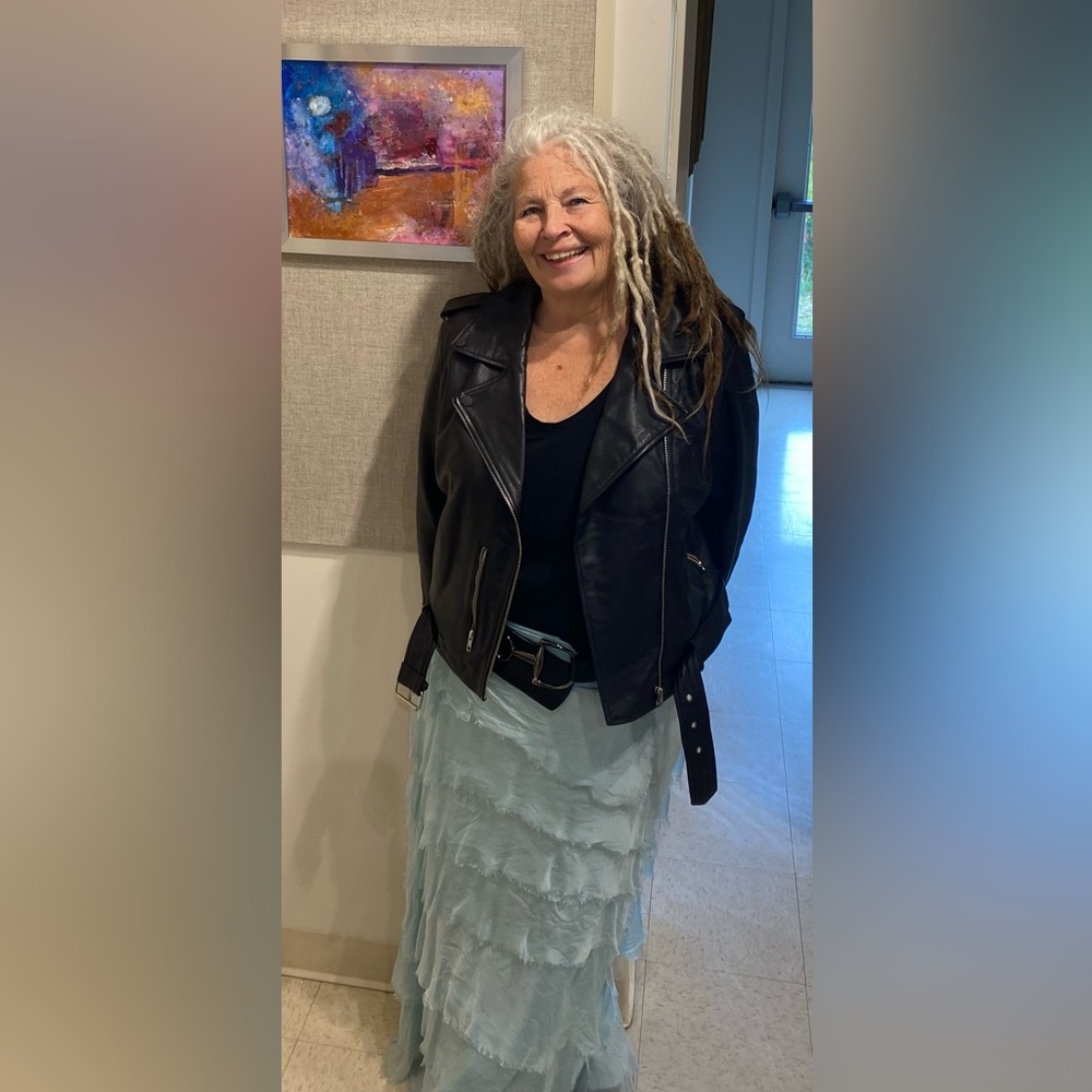 Mint green, bohemian, flowy, maxi skirt l/xl